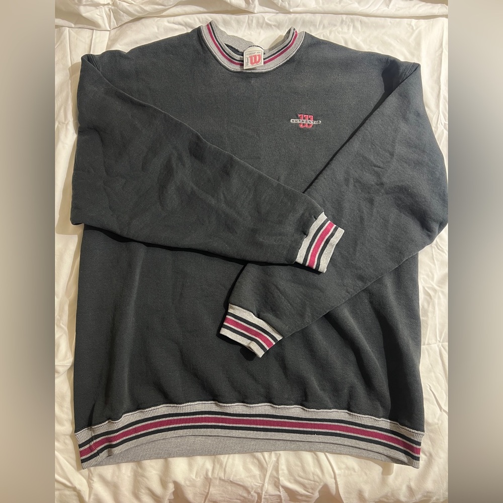 Wilson Black and Gray Crewneck Sweater